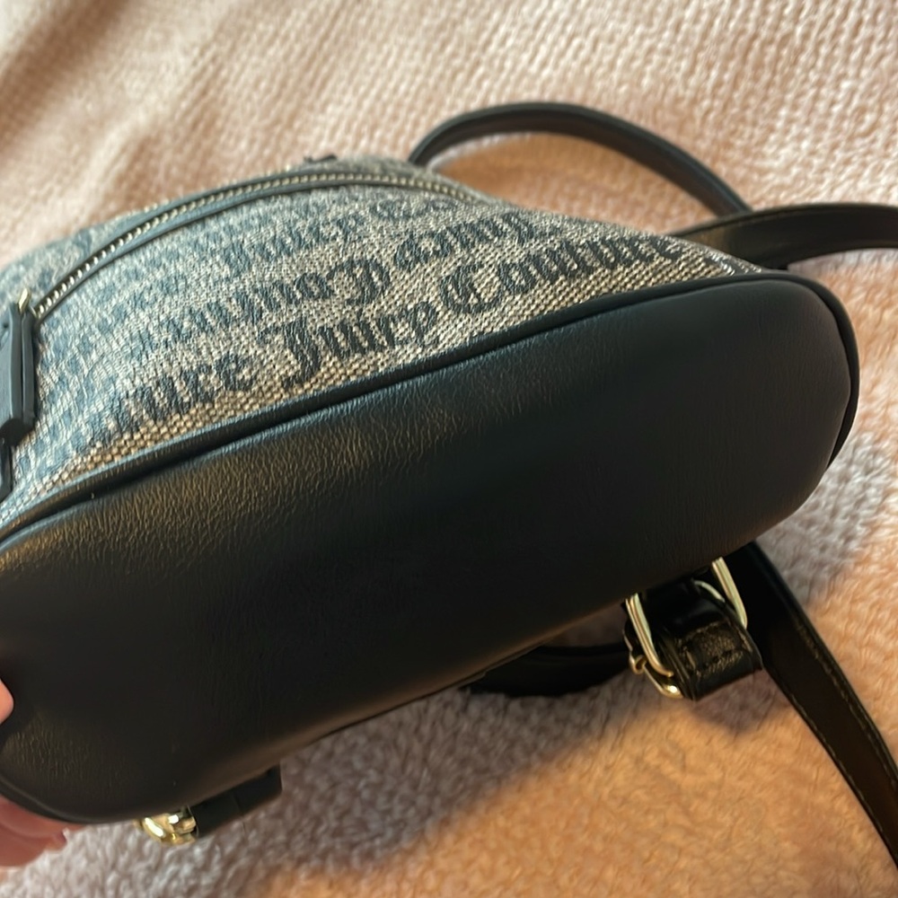Juicy Couture Black and Gray Logo Backpack - Picture 6 of 16